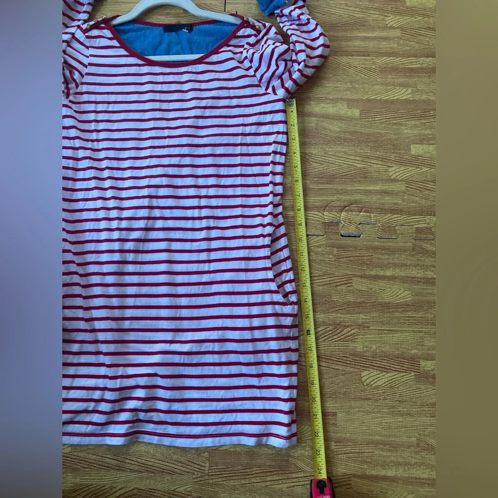 *HP* LeShop, red and white striped T-Shirt- Dress, S - Picture 13 of 16